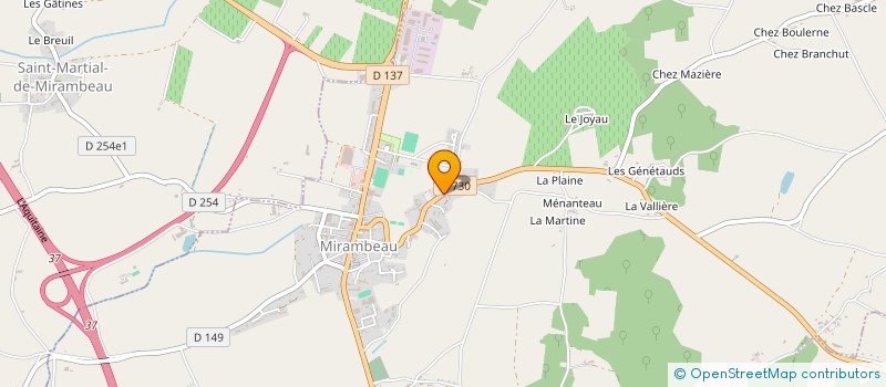 localisation de l'entreprise ADEOM BATIMENT  MIRAMBEAU