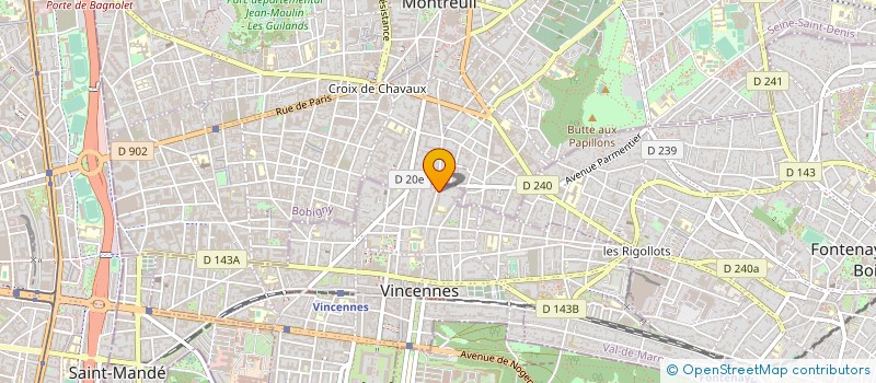 localisation de l'entreprise ADEONET à VINCENNES