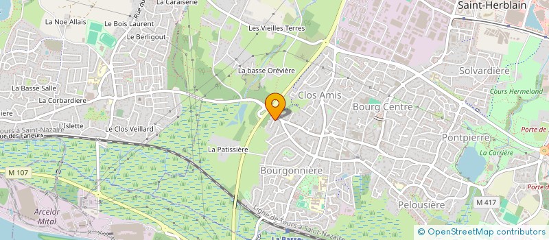 localisation de l'entreprise ADEORIS à SAINT-HERBLAIN