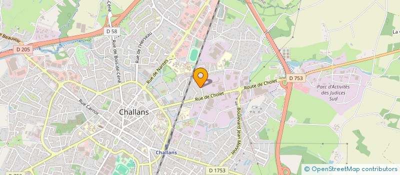 localisation de l'entreprise ADEPECC85 - ASSISTANCE DEPANNAGE ENTRETIEN PLOMBERIE ELECTRICITE CHAUFFAGE CLIMATISATION85 à CHALLANS