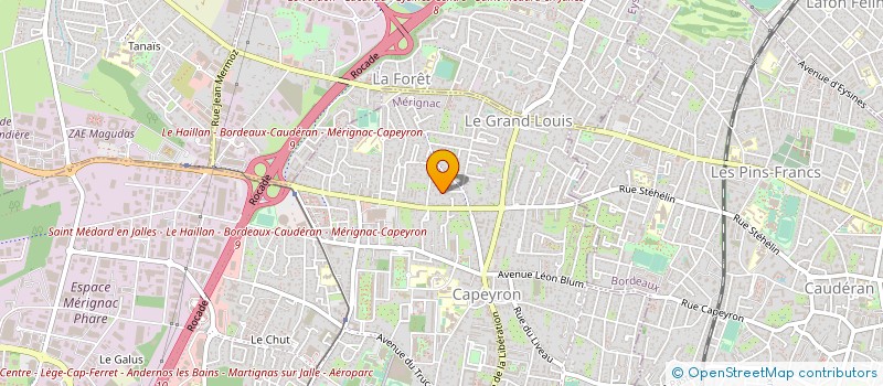 localisation de l'entreprise ADEPP STUDIO à MERIGNAC