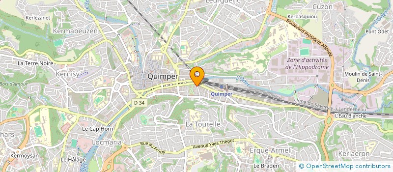 localisation de l'entreprise ADEQUAT 168 à QUIMPER