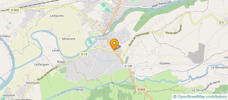 localisation de l'entreprise ADEQUAT 195  BRETENOUX