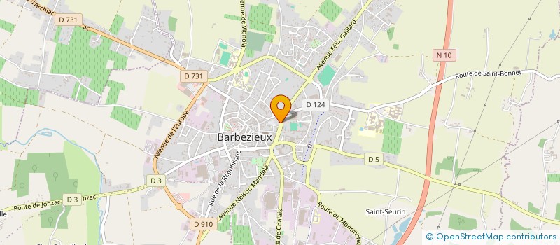 localisation de l'entreprise ADEQUAT 297 à BARBEZIEUX-SAINT-HILAIRE