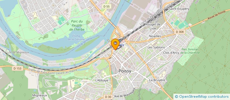 localisation de l'entreprise ADEQUAT TRANSPORT à POISSY