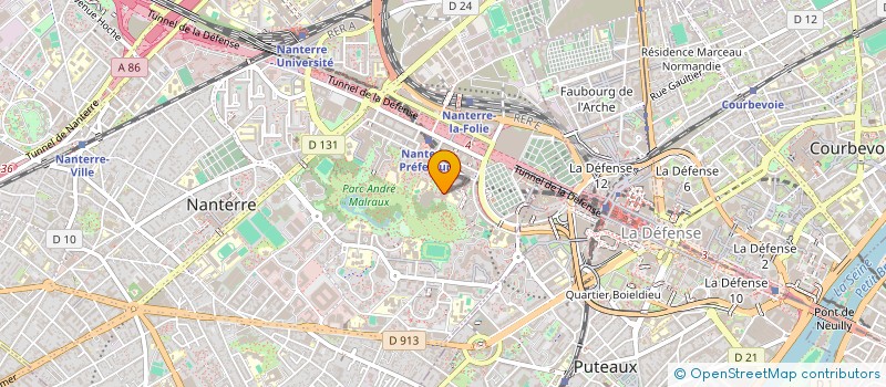 localisation de l'entreprise ADEQUATION.FM  NANTERRE