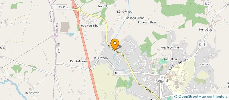 localisation de l'entreprise ADER - ART DESIGN ESPACE ROUDOUR  BEGARD