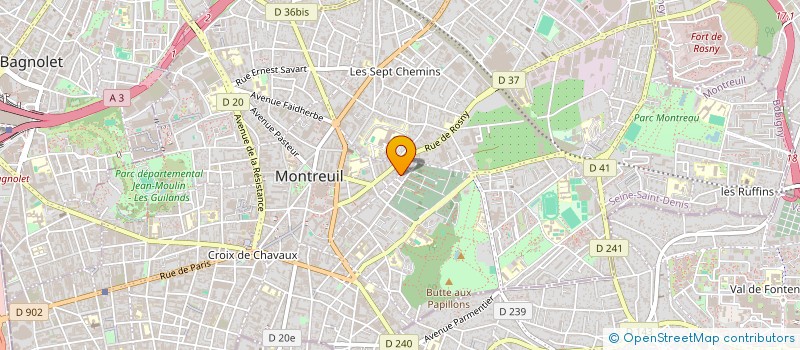 localisation de l'entreprise ADER SARL à MONTREUIL