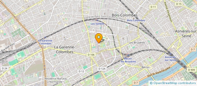 localisation de l'entreprise ADERAY à BOIS-COLOMBES