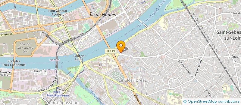 localisation de l'entreprise ADERNAH, L'ASSOCIATION DE DERMATOLOGIE NANTAISE HOSPITALIERE à NANTES