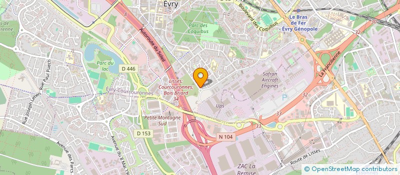 localisation de l'entreprise ADERS à EVRY-COURCOURONNES