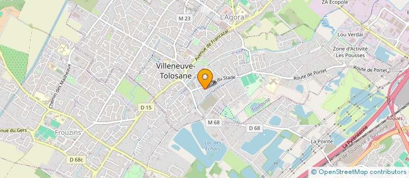 localisation de l'entreprise ADETEC à VILLENEUVE-TOLOSANE