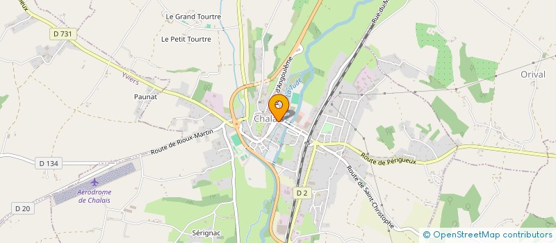 localisation de l'entreprise ADETHE à CHALAIS