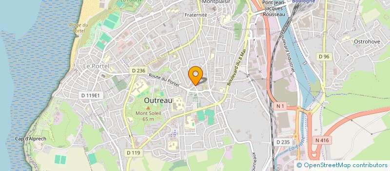 localisation de l'entreprise ADETI- ASSISTANCE DEPANNAGE ENTRETIEN ET TRAVAUX IMMOBILIERS  OUTREAU