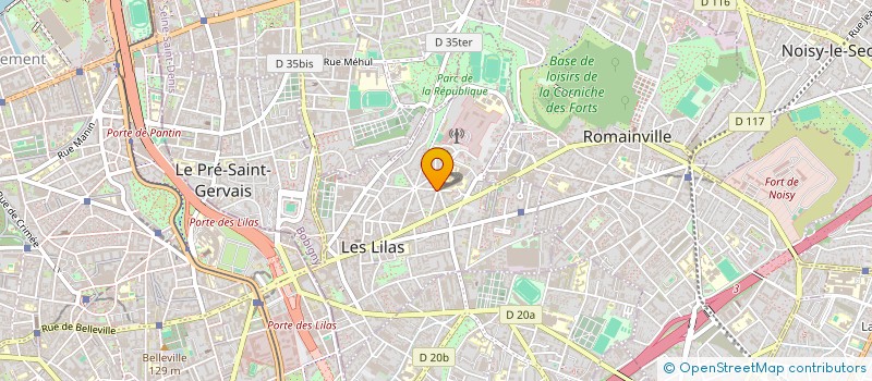 localisation de l'entreprise ADEVA à LES LILAS