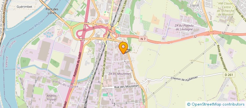 localisation de l'entreprise ADEVA SON IMAGE LUMIERE  VALENCE