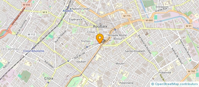 localisation de l'entreprise ADEXA à ROUBAIX