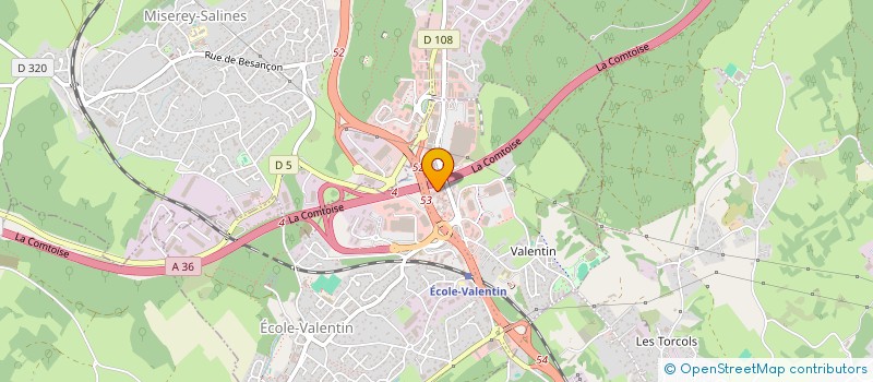localisation de l'entreprise ADF à ECOLE-VALENTIN