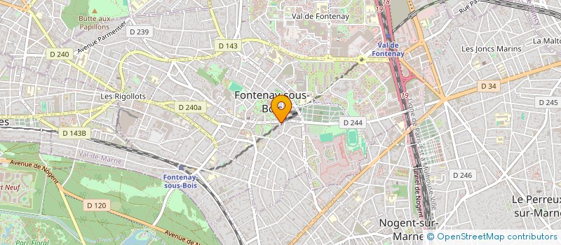 localisation de l'entreprise ADF à FONTENAY-SOUS-BOIS