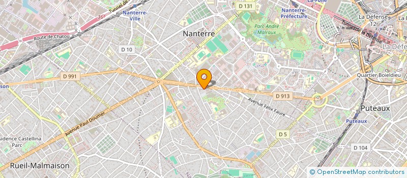 localisation de l'entreprise ADF  NANTERRE