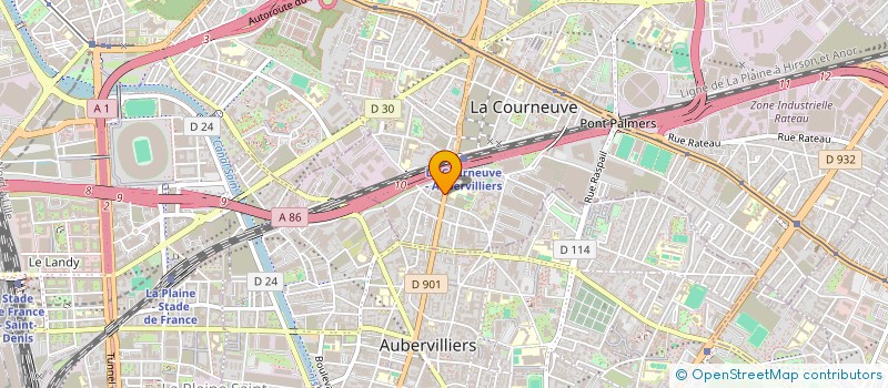 localisation de l'entreprise ADF-CBT-FABRE à LA COURNEUVE