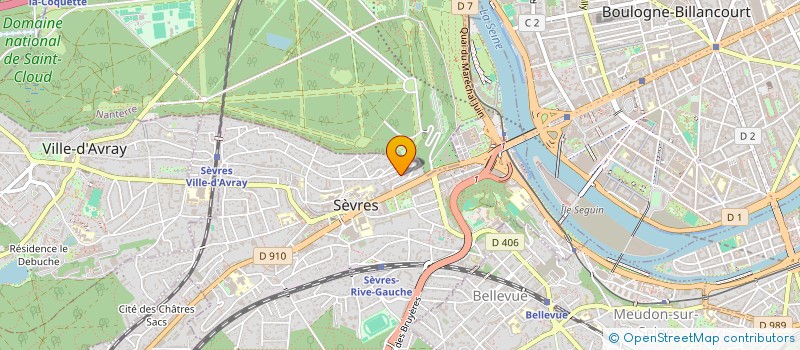 localisation de l'entreprise ADF-HK à SEVRES