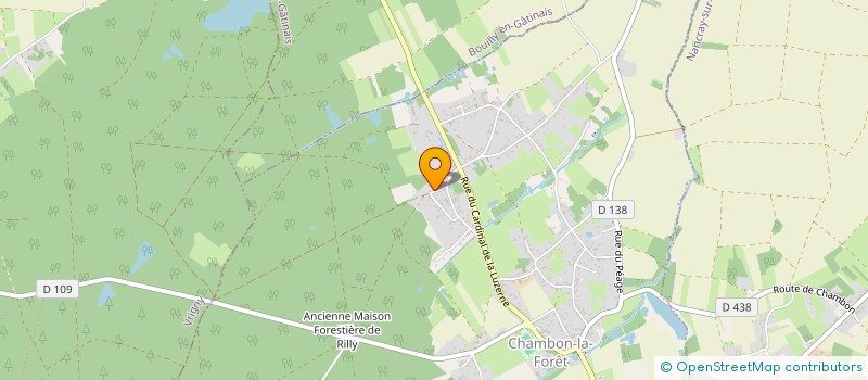 localisation de l'entreprise ADF IMMOBILIER à CHAMBON-LA-FORET