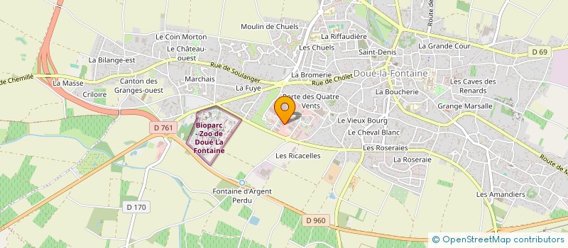 localisation de l'entreprise ADF OPTIQUE  DOUE-EN-ANJOU