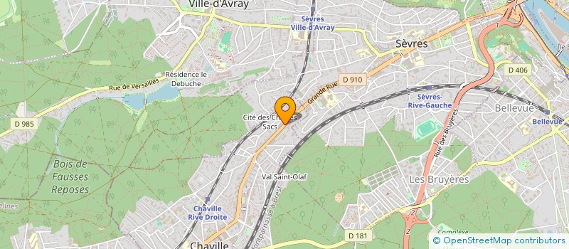 localisation de l'entreprise ADF SERVICES à CHAVILLE