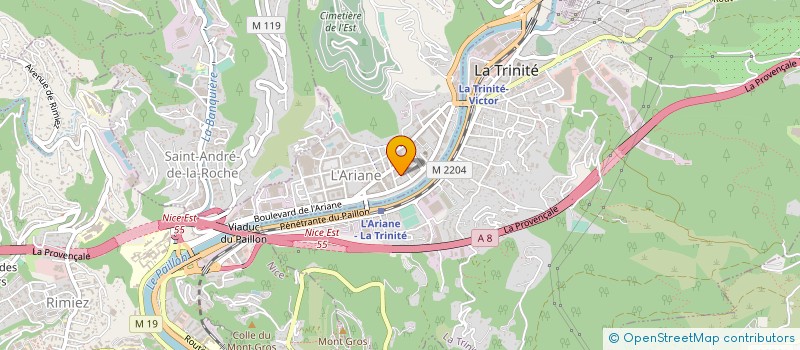 localisation de l'entreprise ADFJ TRANSPORTS à NICE