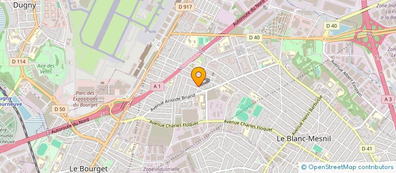 localisation de l'entreprise ADFM à LE BLANC-MESNIL