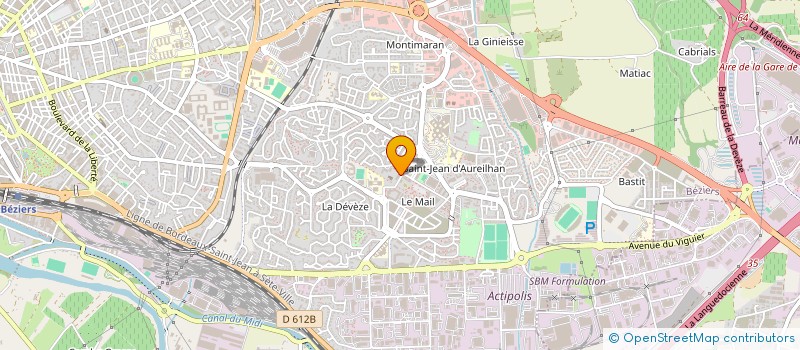 localisation de l'entreprise ADH à BEZIERS