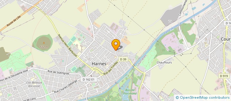 localisation de l'entreprise ADH AMENAG DECORATION HARNESIENNES  HARNES