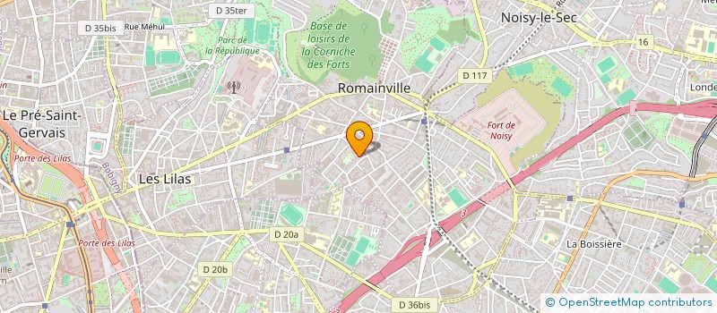 localisation de l'entreprise ADH PRESTIGE VTC à ROMAINVILLE