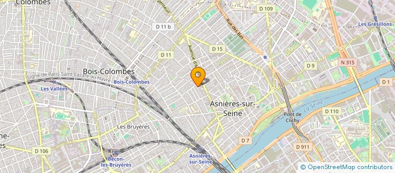 localisation de l'entreprise ADH2020 à ASNIERES-SUR-SEINE