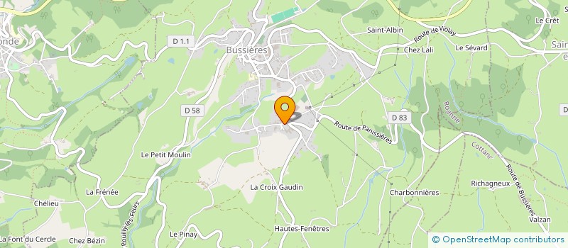 localisation de l'entreprise ADHAMA  BUSSIERES