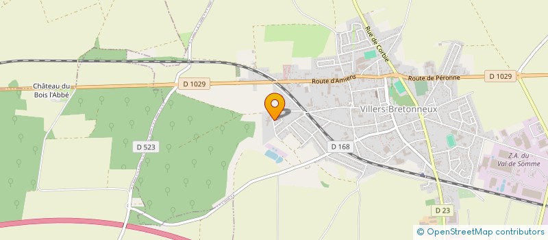 localisation de l'entreprise ADHE à VILLERS-BRETONNEUX