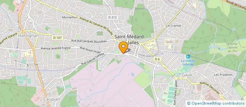 localisation de l'entreprise ADHM - PORTAGE DE REPAS  SAINT-MEDARD-EN-JALLES