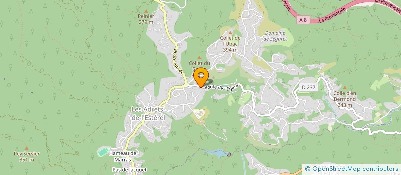 localisation de l'entreprise ADHUC STAT  LES ADRETS-DE-L'ESTEREL