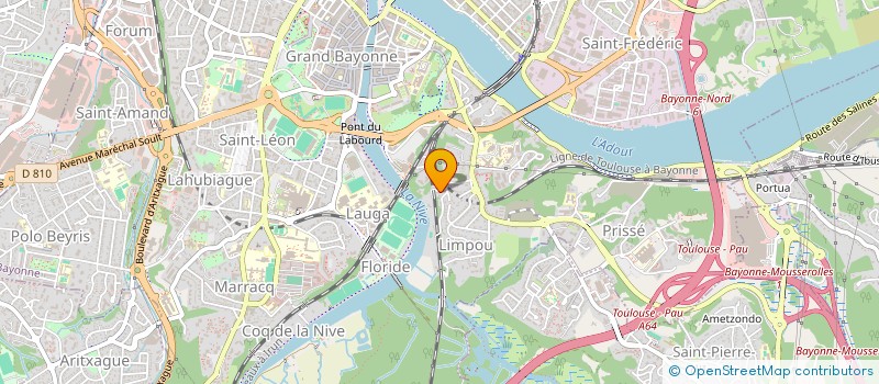 localisation de l'entreprise ADI à BAYONNE