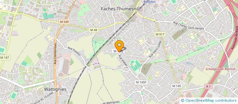 localisation de l'entreprise ADI  FACHES-THUMESNIL