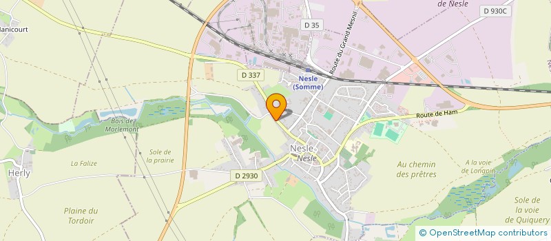 localisation de l'entreprise ADI à NESLE