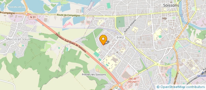 localisation de l'entreprise ADIAGIM EXPERT à SOISSONS