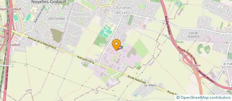 localisation de l'entreprise ADIBAT à COURCELLES-LES-LENS