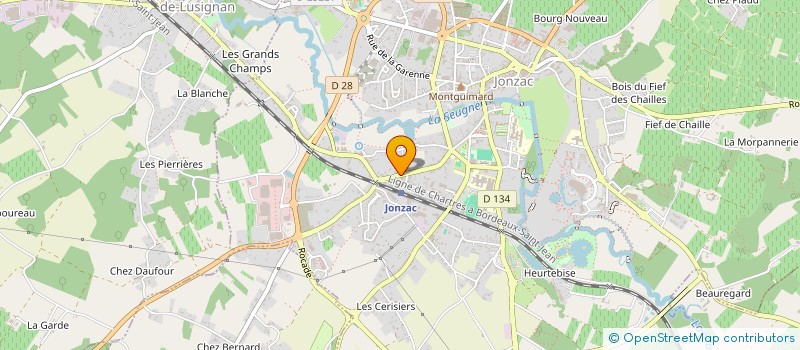 localisation de l'entreprise ADIEE 17 à JONZAC