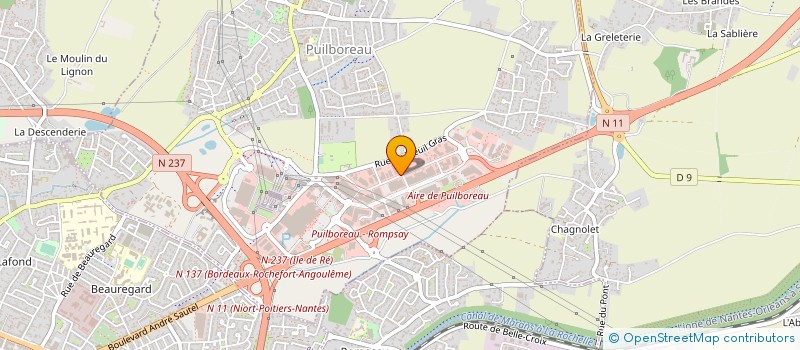 localisation de l'entreprise ADILOR à PUILBOREAU