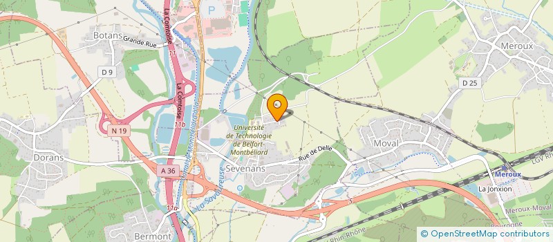localisation de l'entreprise ADITEC à DANJOUTIN