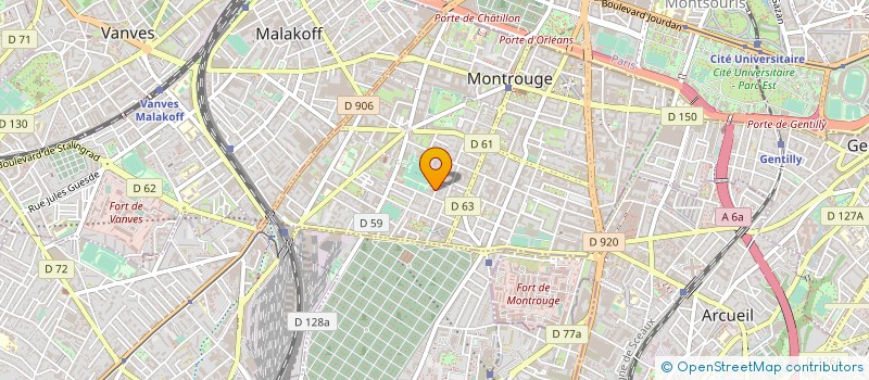 localisation de l'entreprise ADJ ELEC à MONTROUGE