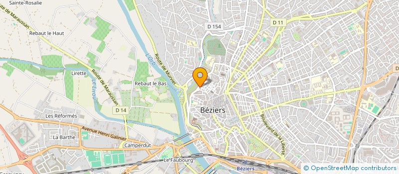 localisation de l'entreprise ADJ PLATRERIE  BEZIERS