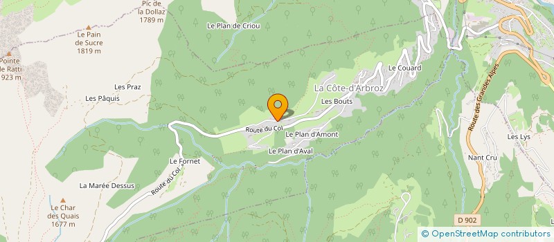 localisation de l'entreprise ADJACK FRANCE à LA COTE-D'ARBROZ